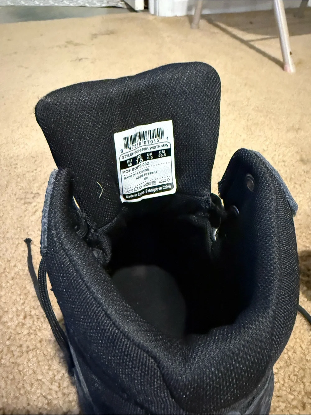 Battle Ops Men’s 7.5 Waterproof Tactical Work Boots Black Soft Toe